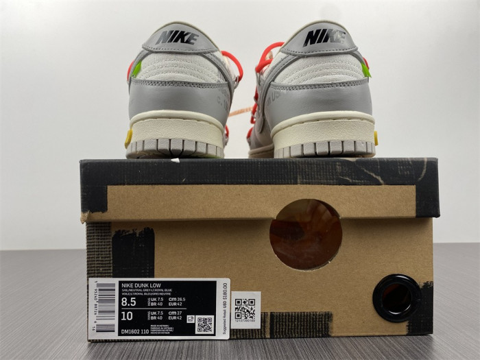 nike dunk low o-w lot 6 dm1602-110