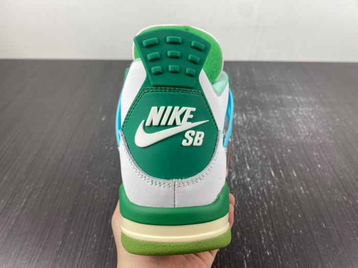 jordan 4 retro sb white grass green (limited edition) aj4-kncw