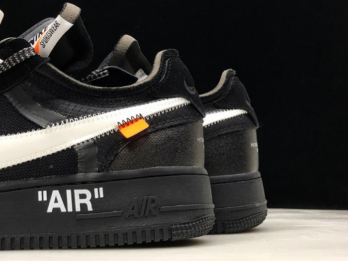 nikeair force 1 low o-w black white ao4606-001