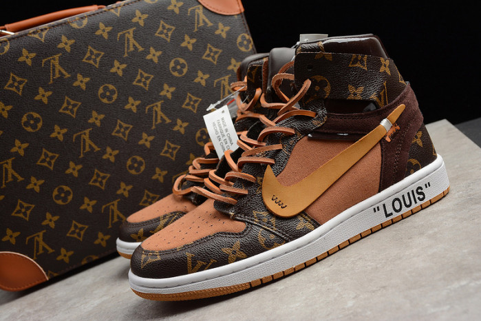 air jordan 1 o-w -louiv aq0818-158 (with case)