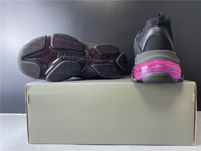 blcg sneaker triple.s.gomma black plum red 541624 w09o1 0829