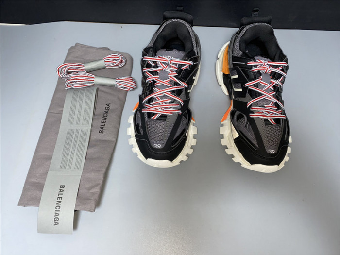 blcg sneaker tess.s.gomma black white orange 542436 w1gb7 2019