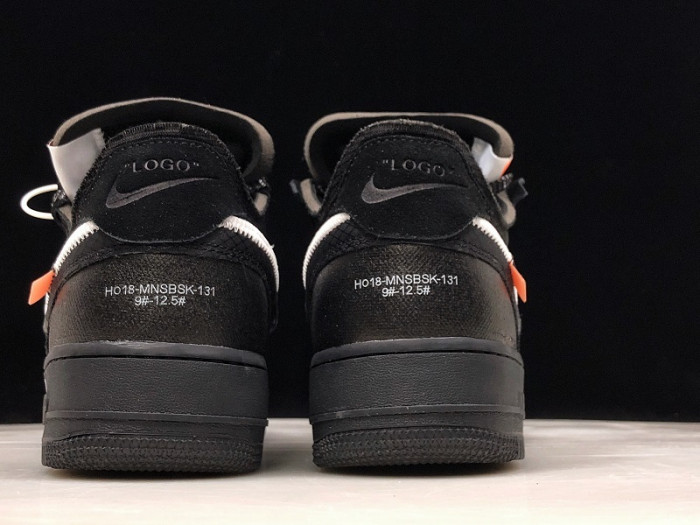 nikeair force 1 low o-w black white ao4606-001